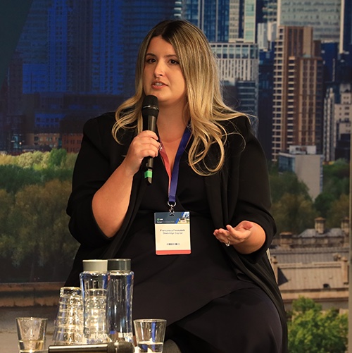 Francesca Fossatelli al panel di SRP Europe a Londra